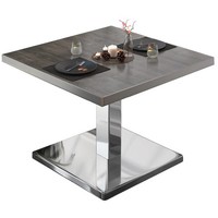 Bm | Bistro Loungetisch | B:T:H 70 X 70 X 41 Cm | Wenge / Edelstahl | Bistro ...