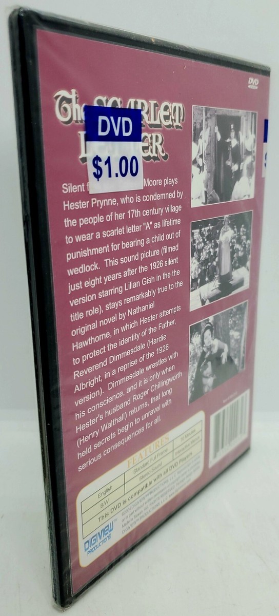 Brand New! The Scarlet Letter (DVD, B&W, Full Screen, Slim Case