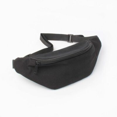 plain black bum bag