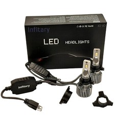 For Kia K3 Forte K5  H7 LED Headlight Bulbs+Custom-fit bulb holders