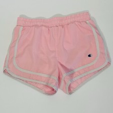 Champion Girls Athletic Running Shorts Light Pink White Size Youth Medium 10/12