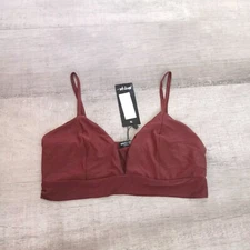 New Nasty Gal Womens Crop Top Sz 8 Tailored Brown Zip Lined