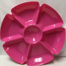 Ankyo Chip and Dip Tray Flower Shaped Hot Pink DPCI#23430056 New With Tags!