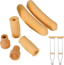 DMI Crutches Accessories Kit with Foam Underarm Crutch Pads, Closed-Style Hand G