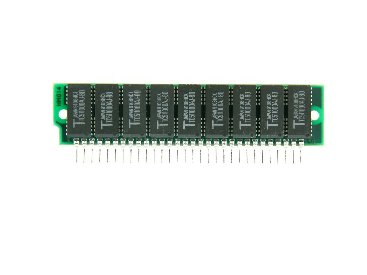 Rare SIPP Memory Stick 30-pin 1MB Vintage RAM -8 -80 speed 9chip