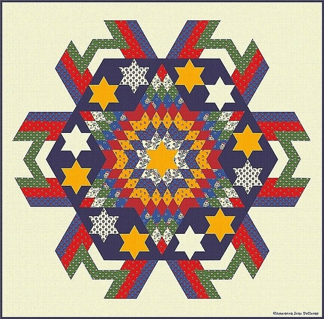 New Pieced Quilt Pattern BADGE OF HONOR 66" x 67" eBay