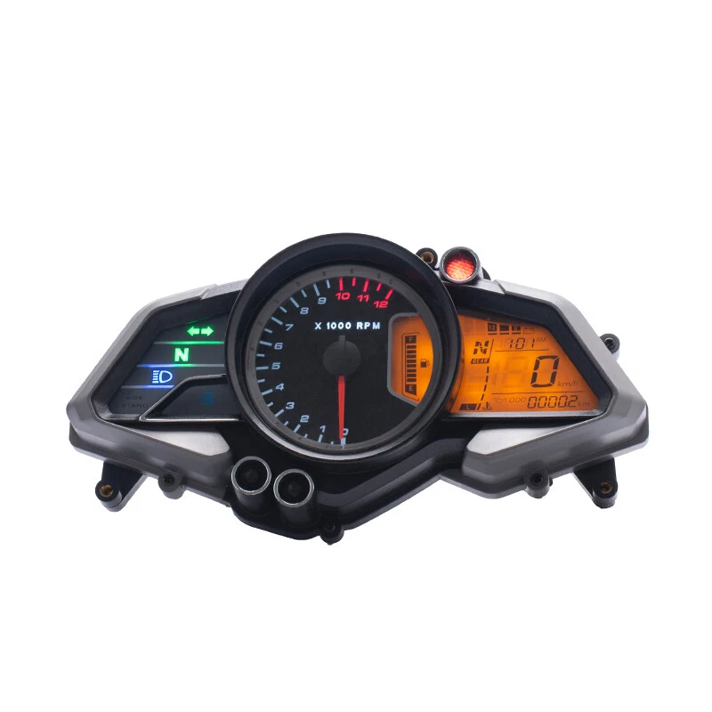 Motorcycle DC12V LCD Digital Odometer Speedometer Tachometer Gauge Meter - Image 4 of 4