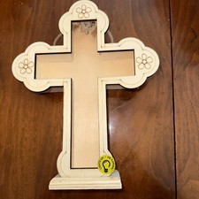 New Light Up DIY Cross By Make Market Dia De Murrtos 7.5x2x9.5 Inches