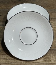 Lenox Bone China Hannah Platinum Saucer Set Of 4