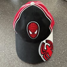 Marvel Spiderman Black Red White Youth Boys Hat Embroidery 2009 Cotton