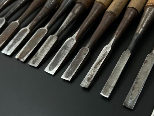 Vintage Japanese Chisel 13set Nomi /Hand Plane Saw Iron Hammer Hand Tool/c63 - Picture 22 of 23