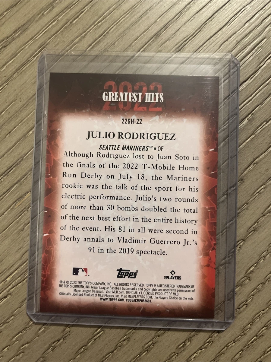 2023 Topps Series 1 Julio Rodriguez Mariners Greatest Hits 2022 GOLD SP