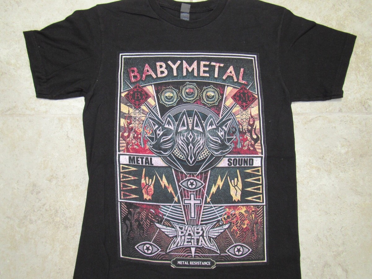 Authentic BABYMETAL 2018 Tour T-SHIRT Mens SMALL Concert US Cities 