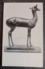 vtg postcard Gazelle or Fawn Herculaneum Art Inst Chicago unposted