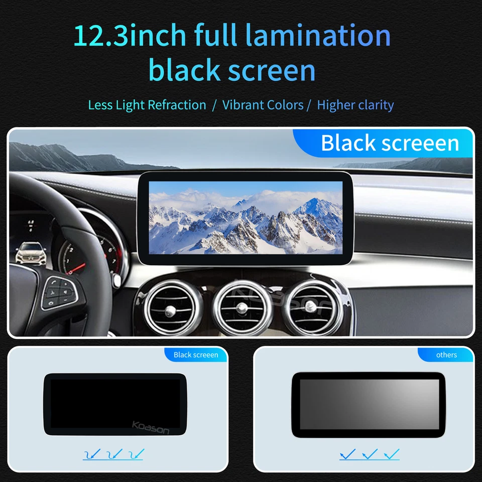 Mercedes Benz C W205 GLC Car Screen 12.3inch Autoradio Android13 Media Carplay - Image 2 of 4