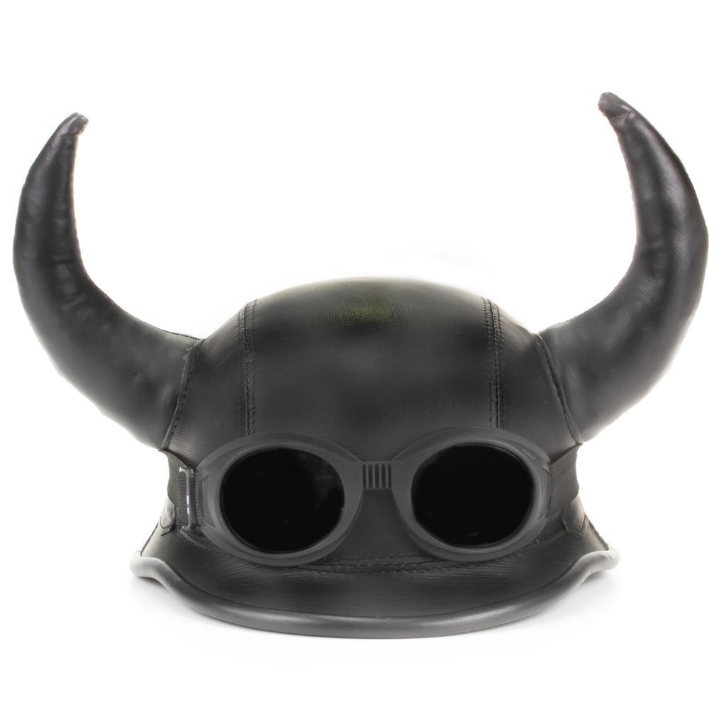 LOUDelephant Casco De Festival Vikingo Negro Para Disfraz Biker