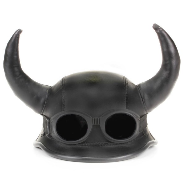 Wikinger Helm Mit HöRnern Schwarzes Festival KostüM Biker Neuheit Uk-image