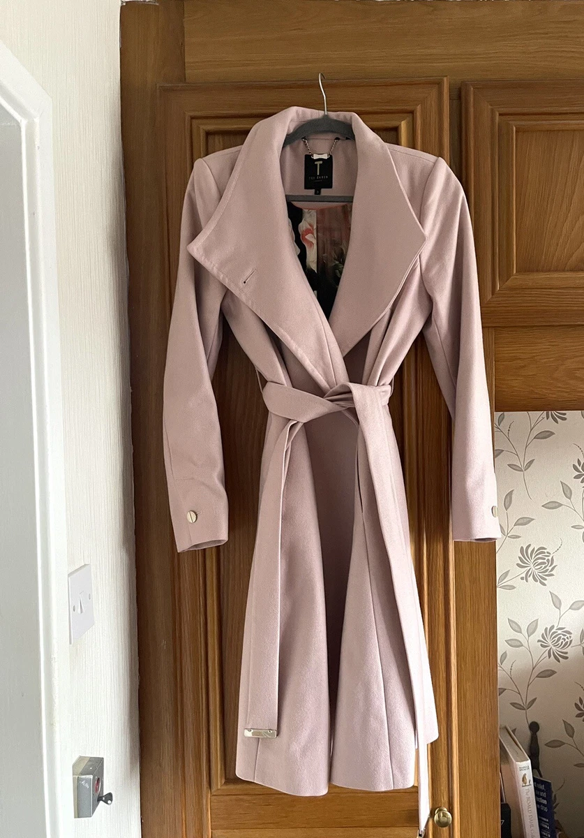 Ted baker pink wool coat new arrivals
