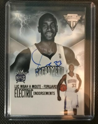 2013-14 Titanium Luc Mbah a Moute Electric Endorsements autograph card #/ 299!!