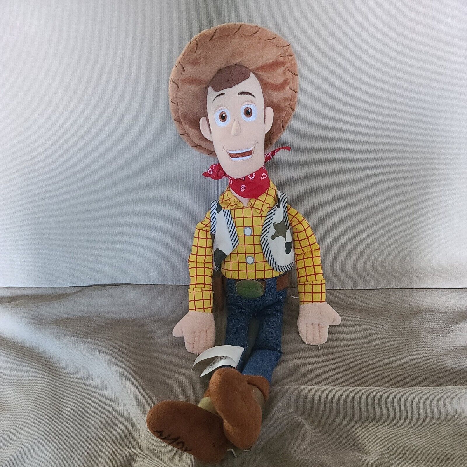 Sheriff Woody Plush Disney Store 18 Inches Andy On Boot Toy Story