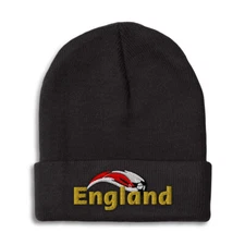 Beanies for Men England Soccer World Cup Winter Hats for Women Acrylic Skull Cap