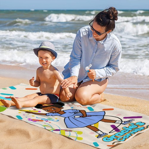 Gracies Corner Beach Towel Quick Drying Microfiber 30"x60" Birthday Gift - Picture 6 of 8