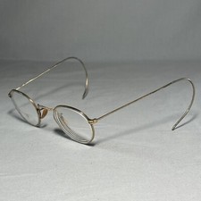 Antique Gold Wire Rim Bifocal Glasses with Case
