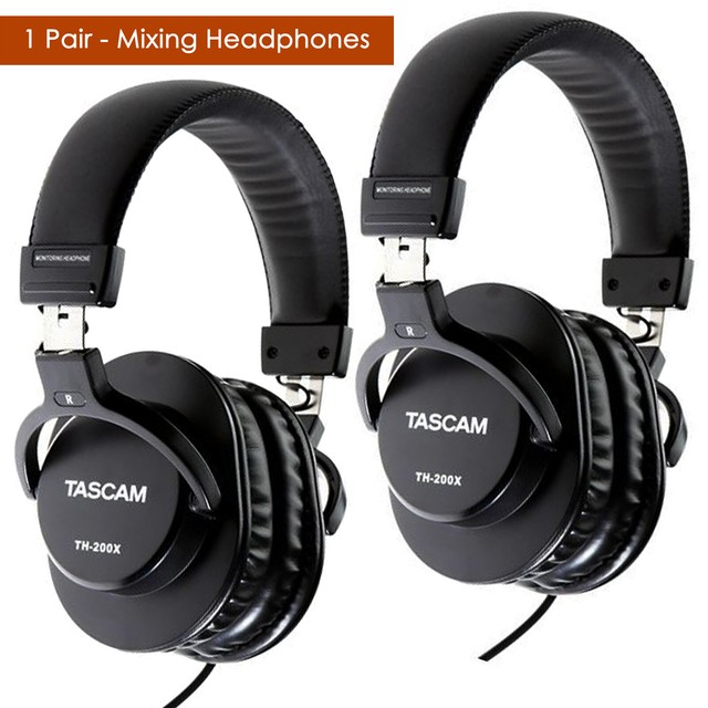 TASCAM THMX2 Close Back Recording Mixing Home Studio Headphones Black 1 Pair eBay