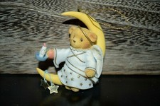 Cherished Teddies ANGEL SITTING ON MOON 2000 Hanging Ornament