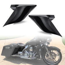 Stretched Extended Side Cover for Harley Street Road Glide 2009-2013 Vivid Black