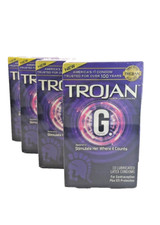 LOT OF 4- Trojan Lubricated Latex Condoms 10 PK EXP:04/2025