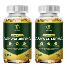 240Pcs  Ashwagandha Capsules 1300mg Supplement w/ Black Pepper Root Powder