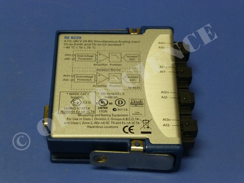 National Instruments NI 9229 cDAQ Analog Input Module, Simultaneous Sampling - Picture 2 of 3