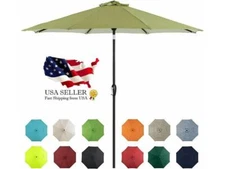 Tempera 9' Outdoor Market Patio Table Umbrella with Push Button Tilt and Crank