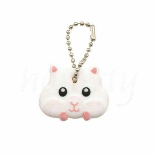 Cute Animal Mouse Hamster French Bulldog Key Cover Cap Keychain Keyring PVC - Picture 16 of 17