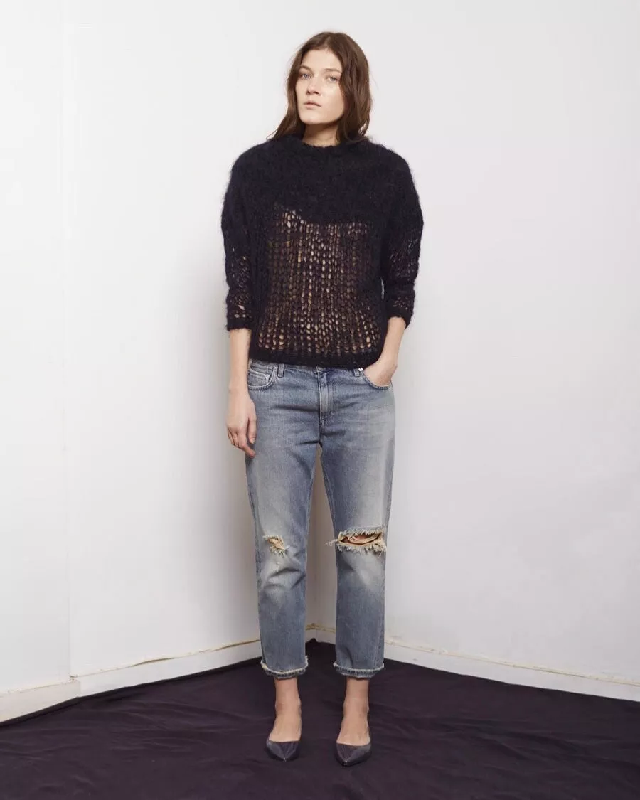 aldrig køre flise ACNE STUDIOS Pop Trash Distressed Straight Cropped Jeans, sz 36, US 27/28,  $417 | eBay