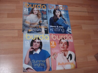 Burda Knitting Magazines Lot of 4  2021