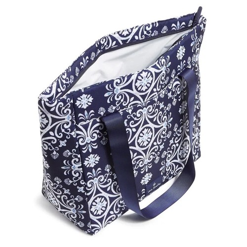 Vera Bradley Lighten Up Large Cooler Bag Steel Blue Medallion NWT Lunch Tote