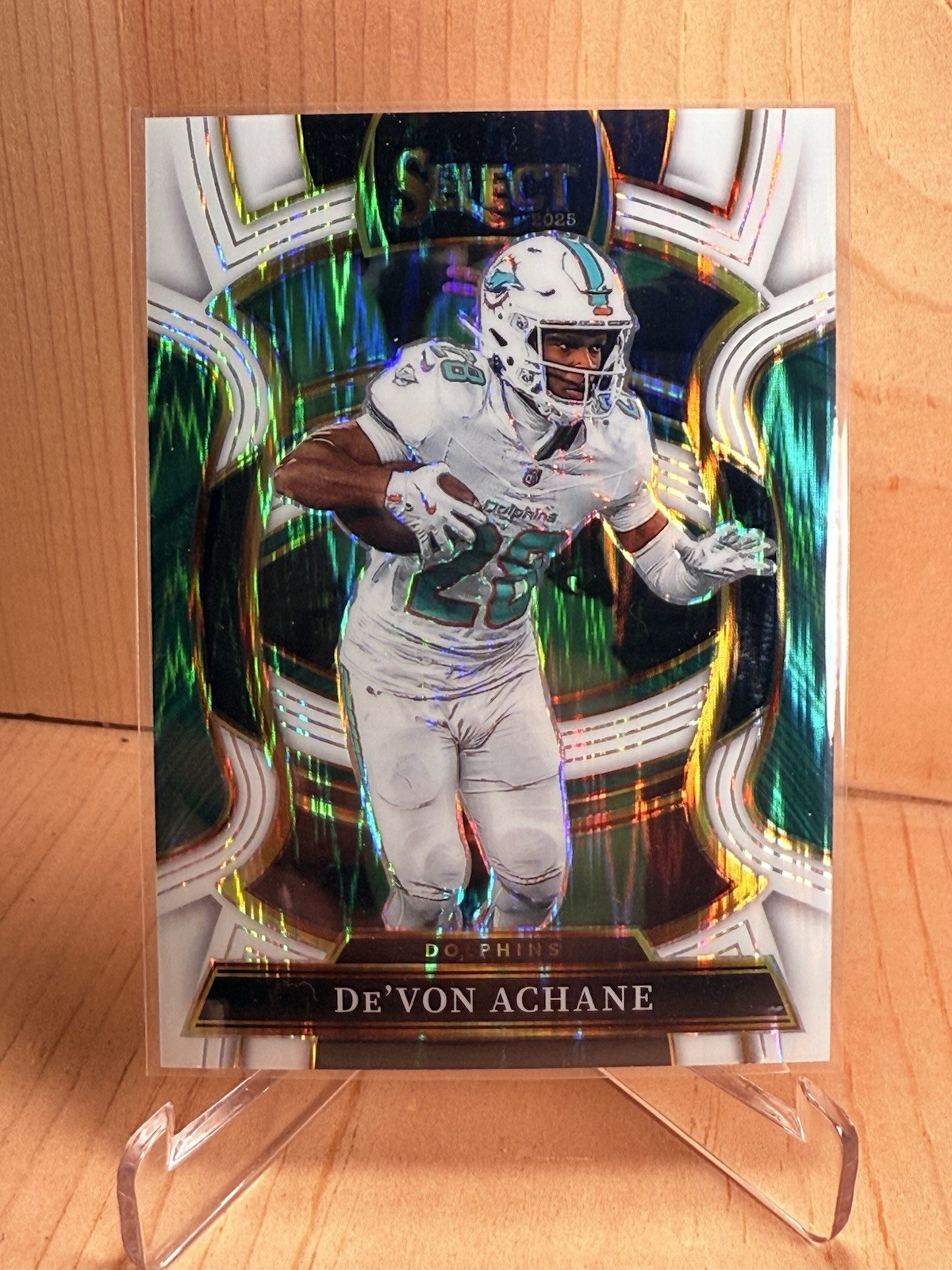 2025 Panini Select - Concourse De'Von Achane #81 White Shock Prizm /799