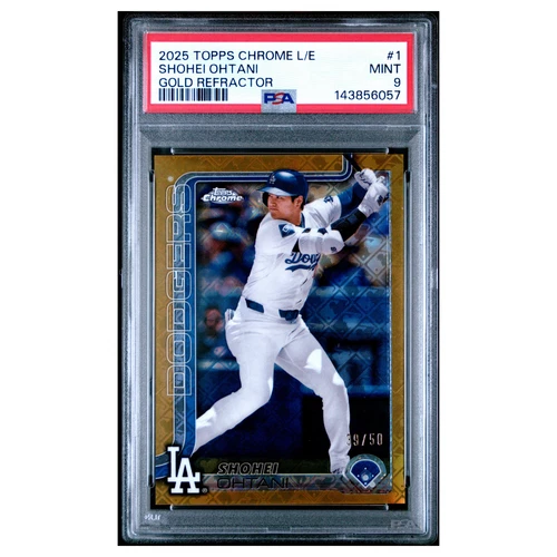 SHOHEI OHTANI #1 psa 9 2025 Topps chrome logofractor edition Gold refractor Card