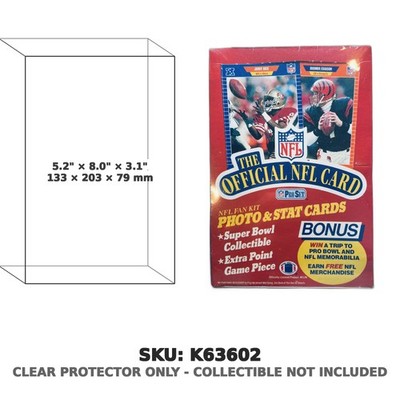 Protector For 1989 NFL Pro Set Football Series 1 & 2 Wax Box