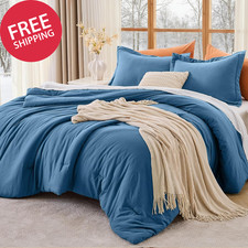 Full Comforter Sets, All Season Ultra Soft down Alternative Bedding - 3 Piece Li