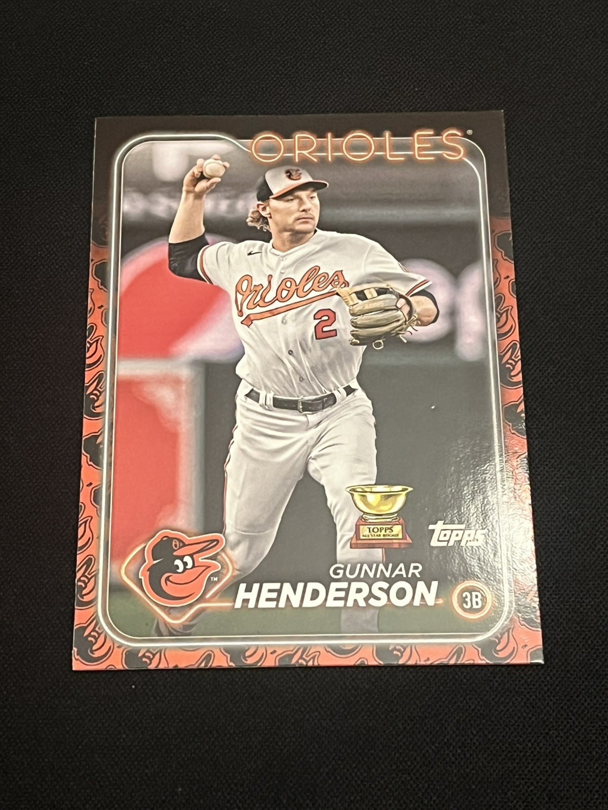 2024 Topps #450 GUNNAR HENDERSON Team Color Border Variation Orioles Logo SSP