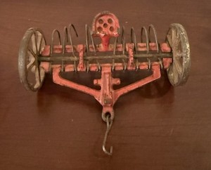 Antique 1930s Arcade Cast Iron Rake