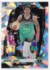2024 Panini Prizm WNBA Cracked Ice #14 Jonquel Jones New York Liberty GWU
