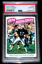 1975 Ken Stabler (Highlights) #458 Topps PSA 10 Oakland Raiders