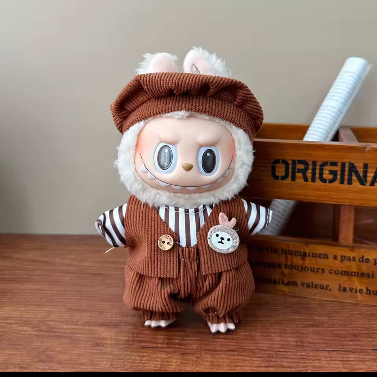 Cute Labubu V1 V2 Doll Clothes Outfit Set With Party Dress And Little Dev Accessories