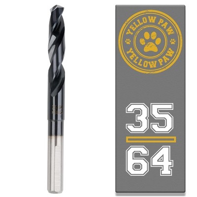 35/64'' x 6'' Metal Drill Bit - M35 Titanium Aluminum Nitrite