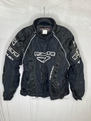 FXR Racing Jacket Mens Large Black Team SX Flotex Ski Snowmobile Winter