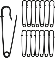 Safety Pins (Upgraded), 3" Large Safety Pin Pack of 30 for Clothes Leather Canva